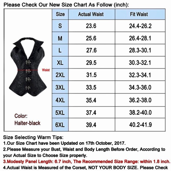 NWT Charmian Steampunk Halter Corset 4XL - Picture 6 of 7